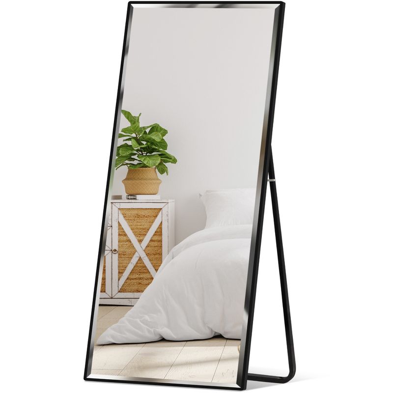 Best Choice Products 65x22in Full Length Mirror, Rectangular Beveled Wall Hanging & Leaning Floor Mirror, 1 of 12