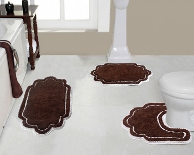 Allure Collection Cotton Tufted Bath Rug Set Set of 3 - Home Weavers