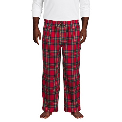 Lands' End Men's Big And Tall Flannel Pajama Pants - 4x Big Tall - Rich ...
