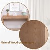 Okak 59.2IN Farmhouse Console Table with 4 Hidden Drawers, Entryway Table with Arched Decoration, Accent Table for Living Room, Hallway - 4 of 4