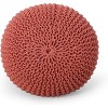 Kumasinova 20"H Knitted Round Pouf for Living Room,Soft Cotton Upholstered Footstool Ottoman for Home Decorr,Lightweight&Portable - 4 of 4