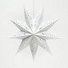 SEVOBAL Tree Ornaments Handmade Paper Star Decor, 60cm Festive Hanging Ornament for Christmas and Winter Celebrations, White, 24.6"*2"*24.6" - 2 of 4