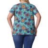 Agnes Orinda Women's Plus Size V Neck Ruffle Short Sleeve Boho Floral Casual T-Shirt - 4 of 4
