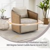Swivel Barrel Chair, Comfy Round Accent Sofa Chair for Living Room, 360 Degree Swivel Barrel Club Chair - 3 of 4