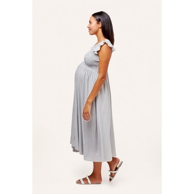 NOM Maternity Harper Smocked During + After Dress