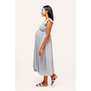 NOM Maternity Harper Smocked During + After Dress - 1 of 4