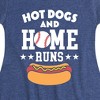 Girls' - Instant Message - Hot Dogs And Home Runs Fit & Flair Cap Sleeve Graphic Dress - 2 of 4