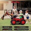 12V Kids Ride-On Excavator Digger Car with Remote Control, 4x75W Drive Motors, 10Ah Battery, Working Digging Arm, LED Lights, Music & USB - 4 of 4