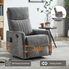 Hrinhom 26.4"W Massage Recliner Chair,Rocker and Swivel Chair - 2 of 4