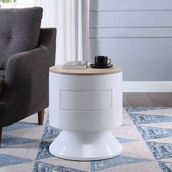 19" Otith Accent Table White High Gloss - Acme Furniture