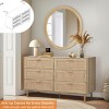 Finnhomy 4 Drawer Dresser for Bedroom 35.43” Wide Wooden Bedroom Dressers with Drawers, Rattan Dresser - 3 of 4
