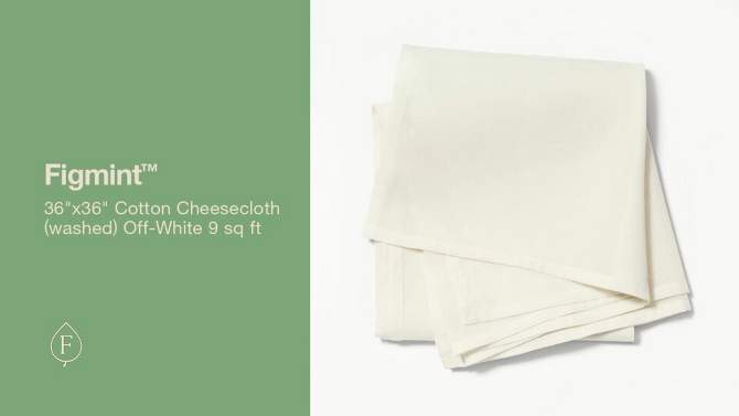 36&#34;x36&#34; Cotton Cheesecloth (washed) Off-White 9 sq ft - Figmint&#8482;, 2 of 9, play video