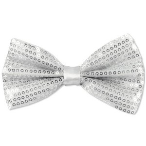 Men's Solid Color 3 W And 5 L Inch Pre-Tied adjustable Sequin Bow Ties - 1 of 3