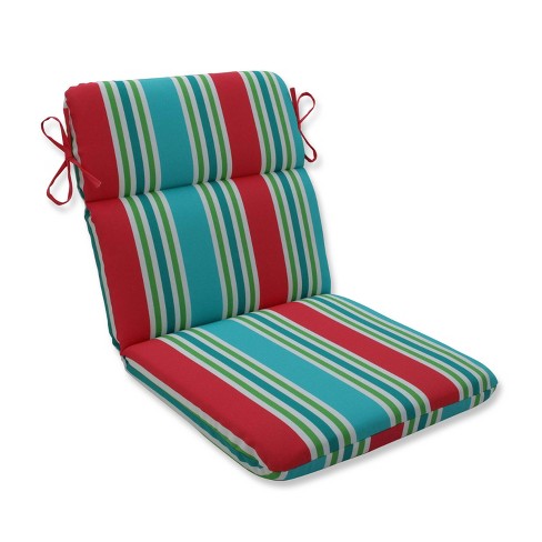 Aruba Stripe Rounded Corners Outdoor Chair Cushion Blue - Pillow ...