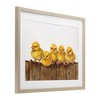 Stupell Industries Chicks on the Fence Framed Print Under Glass Art - 2 of 4