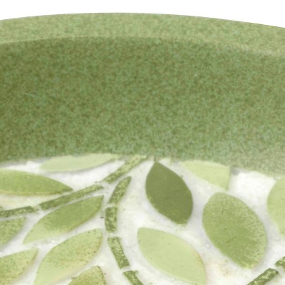 Avanti Green Hand-Painted Resin Leaf Design Soap Dish