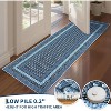 Washable Braided Printed Area Rug, Non Slip Low Pile Foldable Carpet, Soft Thin Stain Resistant Mat for Living Room Bedroom Kitchen - 2 of 4