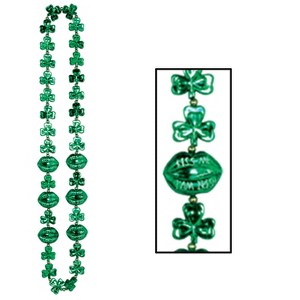 Beistle Shamrock Beads w/Kiss Me Lips, 42", (2/Pkg) Multicolored - 1 of 1
