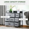 Resenkos 3-Tier Storage Organizer for Bedroom Entryway, 7-Drawer Dresser with Steel Frame for Bedroom, Dark Gray - 4 of 4