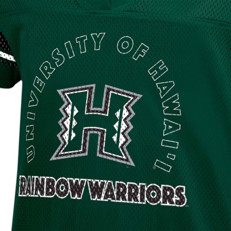 NCAA Hawaii Rainbow Warriors Women&#39;s Mesh Jersey T-Shirt, 3 of 4