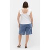 Women's Plus Size Aria Frill Top - white | CITY CHIC - 3 of 4
