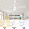 DOMETOUR 48 Inch Modern Ceiling Fan With Lights 3 Wood Fan Blade Noiseless Reversible, with Remote Control - 2 of 4