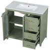 TUYOHW 36-inch Bathroom Vanity with Two Soft Close Doors, Adjustable Shelves and Three Drawers - 2 of 4