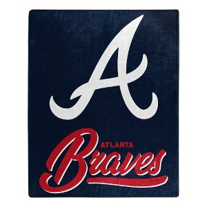 MLB Atlanta Braves 50 x 60 Raschel Throw Blanket - 1 of 3
