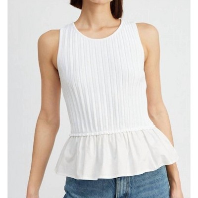 Women's Maggie Sleeveless Ruffled Top - Jacquie The Label