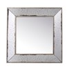 FONTOI 18.1"×18.1" Square Distressed Accent Wall Mirror with Traditional Style Frame for Living Room Entryway Office Bedroom or Hallway, Silver - 4 of 4