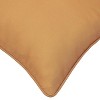 Outdoor Decor by Commonwealth Solid Olefin Textured Outdoor Pillow Cover 18" x 18" Mustard (Cover Only) - 4 of 4
