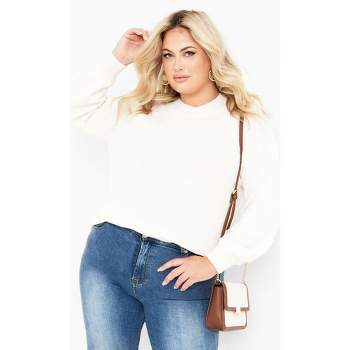 Women's Plus Size Paige Sweater - ivory | AVENUE