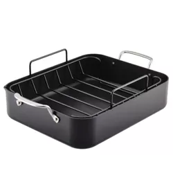KitchenAid Hard Anodized Induction 13"x15.75" Roaster with Nonstick Rack