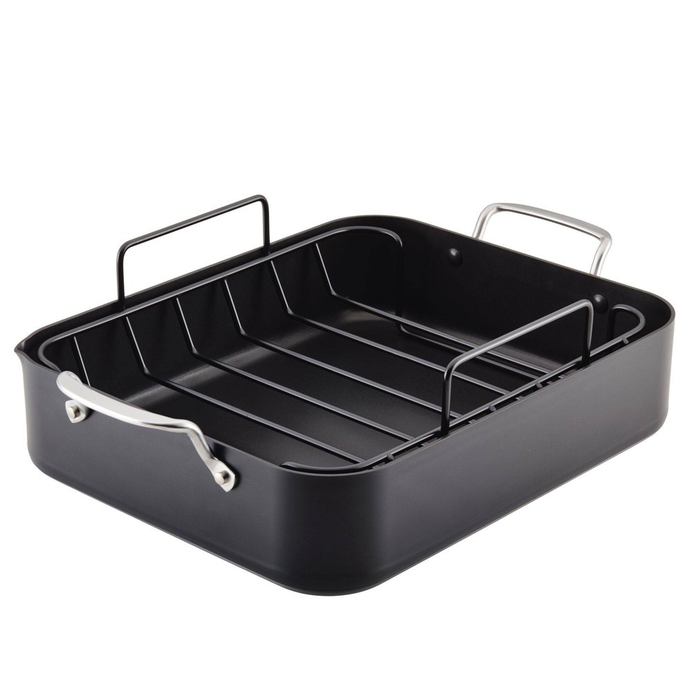 Photos - Bakeware KitchenAid Hard Anodized Induction 13"x15.75" Roaster with Nonstick Rack 