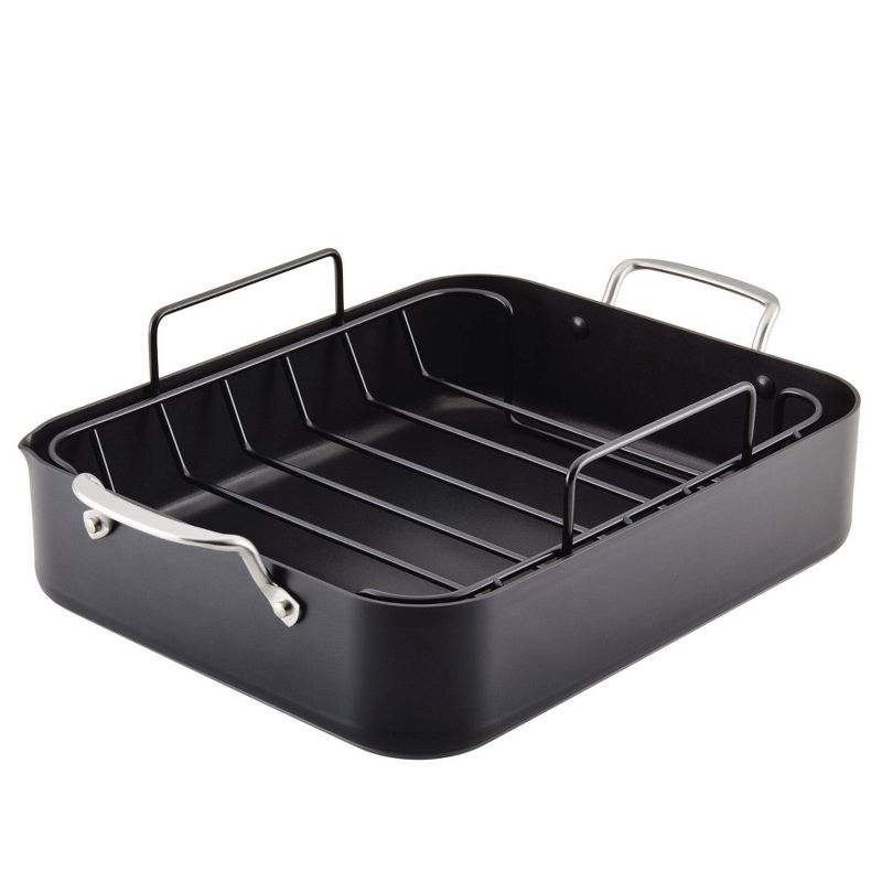 KitchenAid Hard Anodized Induction 13&#34;x15.75&#34; Roaster with Nonstick Rack, 1 of 15