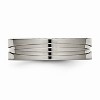 Black Bow Jewelry Titanium 6mm Grooved And Polished Comfort Fit Band - image 3 of 4