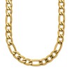 Chisel Stainless Steel Polished Yellow IP-plated 7.50mm 23.5" Figaro Necklace - 2 of 4