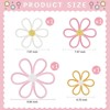 Aoibox Boho Woven Daisy Wall Decor Set of 4, Nursery Macrame Wall Hanging for Girls Room, Bohemian Home Bedroom Art, 6 Petals - 3 of 4
