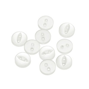 Unique Bargains Round Resin 2-Hole Fish Eye Craft Replacement Sewing Button 10 Pcs - 1 of 4