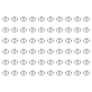 Unique Bargains Bulk Flat Spacer Beads for Keychain Jewelry Making 100 Pcs - 1 of 4