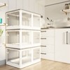 GlasFlength Decorative Storage Cabinets, Stylish and Functional Storage for Every Room, Bedroom, Living Room, Kitchen, White,26.38”*18.5”*14.57" - 4 of 4