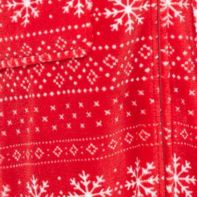 snowflake fair isle red