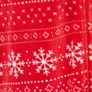 snowflake fair isle red