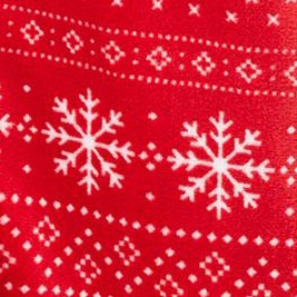 snowflake fair isle red