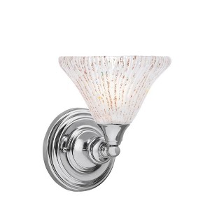 Toltec Lighting Any 1 - Light Sconce in  Chrome with 7" Frosted Crystal Shade - 1 of 1