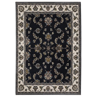 Oriental Weavers Vivian VI01B Navy/ Ivory Indoor Area Rug - 5'3" x 7'6"