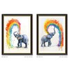 FONTOI Colorful Elephant Canvas Wall Art 2pcs, Office Home Wall Decor Living Room, Dining Room Decor Framed Wall Art, Multicolored 24"* 32"*1.2" - 3 of 4