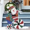 LuxenHome Santa on Peppermint Bike Lighted Holiday Decoration Multicolored - 2 of 4
