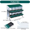 Coucheta Metal Nesting Boxes for Chickens, 8 Hole Roll Away Chicken Laying Boxes for Hens with Lid Cover, Protect Eggs, Easy Egg Collection & Clean - 3 of 4
