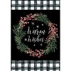 Warm Wishes Wreath Burlap Garden Flag Everyday 18" x 12.5" Briarwood Lane - 3 of 4